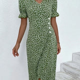 Natalie - Floral V-Neck Dress