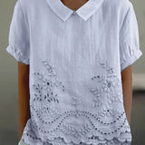 Kayla - Embroidered Floral Blouse