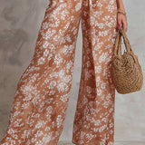 Anaëlle - Elegant Floral Print Sleeveless Wide-Leg Jumpsuit