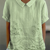 Kayla - Embroidered Floral Blouse