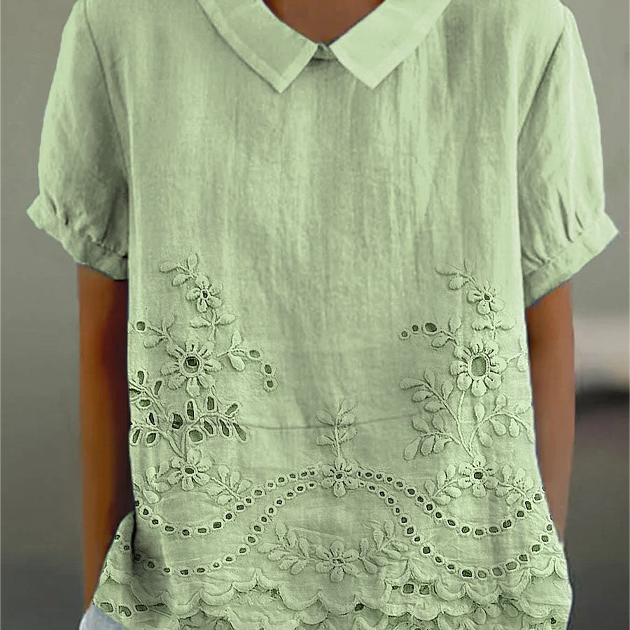 Kayla - Embroidered Floral Blouse