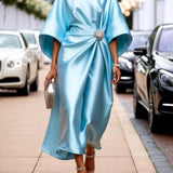 Émilie - Luxe Shimmer Satin Long Dress
