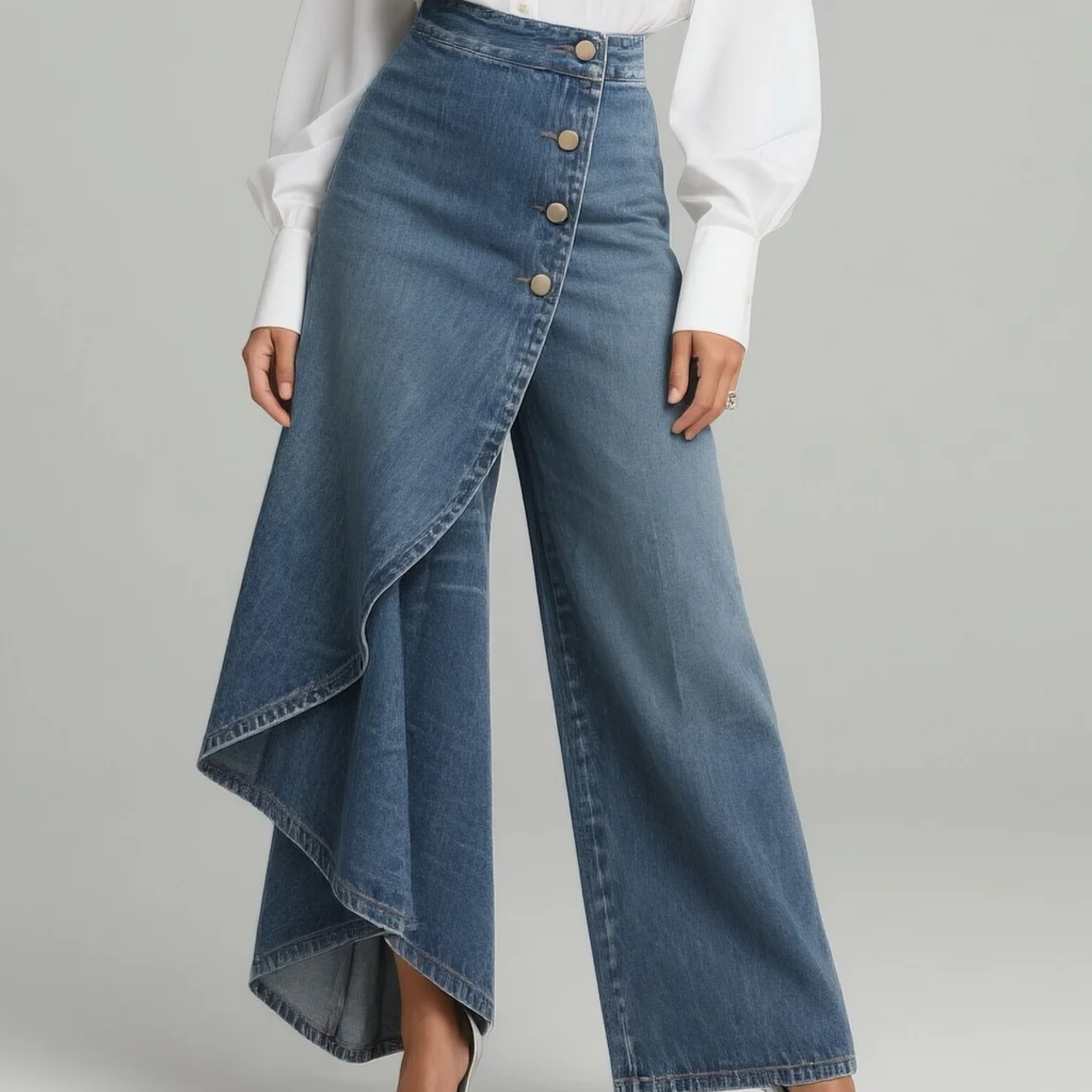 Amélie - Wrap Denim Pants