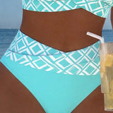 Béatrice - Two-Piece Bikini with Cut-Out Bra and Diamond Pattern