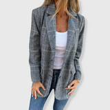 Laura - Elegant Blazer with Check Pattern