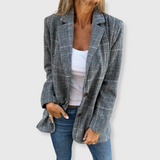 Laura - Elegant Blazer with Check Pattern