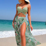 Lillian - High Support High Waist Set with Matching Cover Up