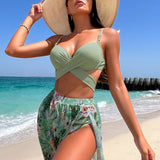 Lillian - High Support High Waist Set with Matching Cover Up