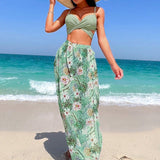 Lillian - High Support High Waist Set with Matching Cover Up