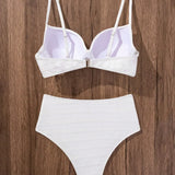 Adeline - High Support Crossed Top, High Waist Bikini