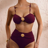 Lily - High Waist Bikini with Shell Detail