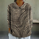 Brooke - Monochrome Wave Blouse