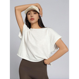 LILLIAN - Women Everyday Cut Out Hemline Womenswear Top