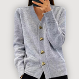 HAILEY – HEART BUTTON CARDIGAN