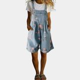 Violet - Floral Denim Jumpsuit