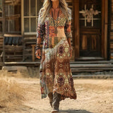 Simone - Casual Long Sleeve Dress Inspired by Vintage