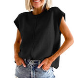 GEMMA - Casual Minimalist Crewneck Sleeveless Top