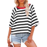 LOUISE - Trendy Loose Fit Summer Crewneck Top