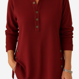 Madeleine – Long Sleeve Solid Knit Sweater