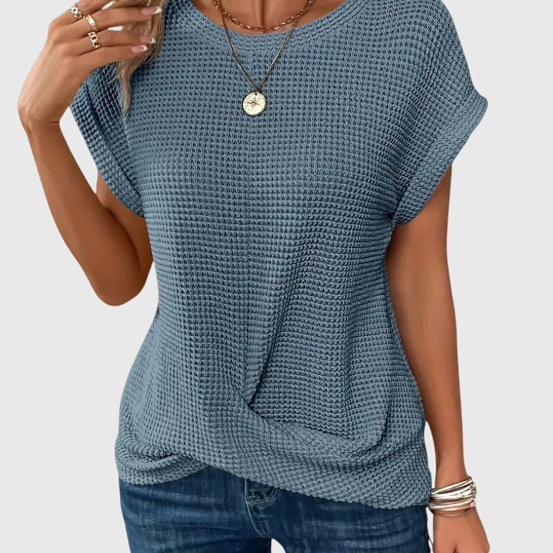 Anabelle - Elegant Blouse with Crew Neck