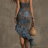 Marie - Asymmetrical Boho Dress with Ruffles