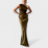 Maëva - Asymmetrical Satin Dress