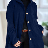 Solène - Corduroy Hooded Cardigan