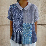 Simone - Patchwork Print Blouse
