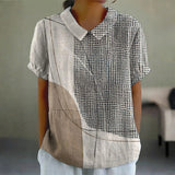 Éliane - Blouse with Abstract Dots and Lines