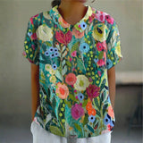Élise - Watercolour Floral Blouse