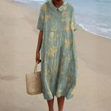 Rosalie - Floral Dress with a Charming Peter Pan Collar