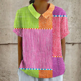 Samantha - Colourful Patchwork Blouse