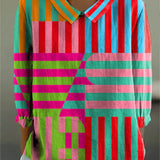 Cassandra - Geometric Colourplay Blouse