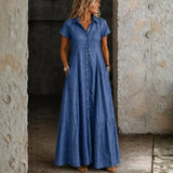 Naomi - Long Denim Dress