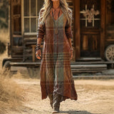Nora - Long Sleeve Casual Dress with Vintage Inspiration