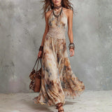 Isla - Stylish Lace Trim Maxi Dress