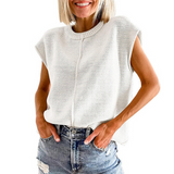GEMMA - Casual Minimalist Crewneck Sleeveless Top