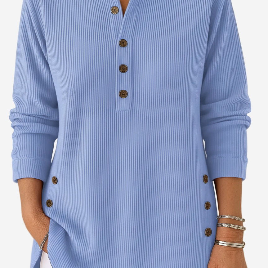 Madeleine – Long Sleeve Solid Knit Sweater