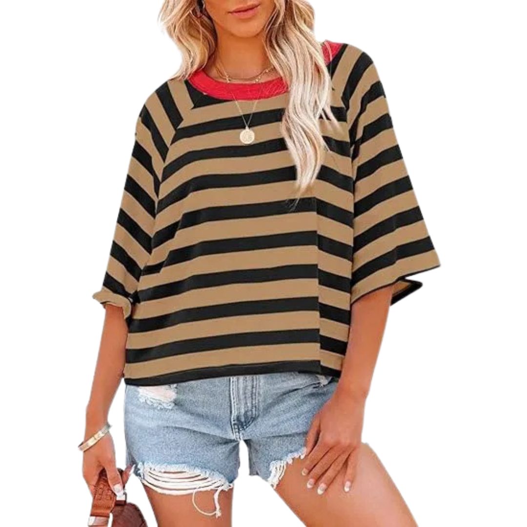 LOUISE - Trendy Loose Fit Summer Crewneck Top