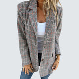 Laura - Elegant Blazer with Check Pattern