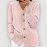 HAILEY – HEART BUTTON CARDIGAN