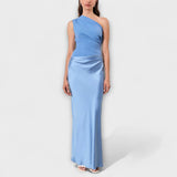 Maëva - Asymmetrical Satin Dress