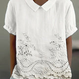 Kayla - Embroidered Floral Blouse