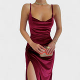Chelsea - Velvet Dress with Slit