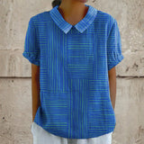 Annabelle - Striped Geometric Blouse