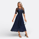 Monique - Lace Dress with Short Sleeves