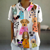 Fiona - Dog Print Blouse