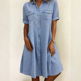 Bailey - Casual Denim Style Midi Dress