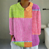 Amelia - Playful Patchwork Blouse