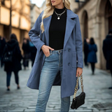 RENÉE - Casual Mid Length Button Open Front Coat
